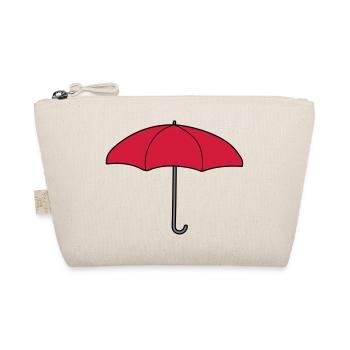 Roter Regenschirm Design - Bio-Täschchen - Natur - Vorne