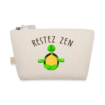 Restez Zen / cadeau humour yoga tortue - Trousse biologique - nature - Devant