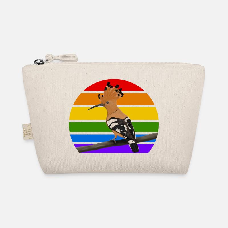 Wiedehopf Vogel Regenbogen Vielfalt Singvogel Bio-Täschchen