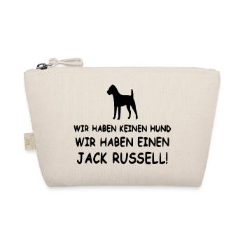 Wir haben keinen Hund - Wir haben einen Jack Russe - Bio-Täschchen - Natur - Vorne