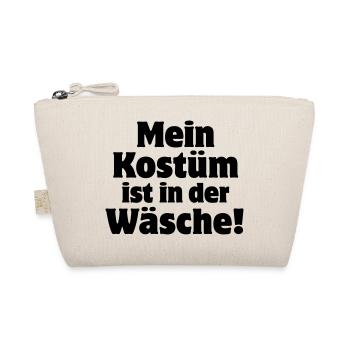 mein Kostüm ist in der Wäsche Karneval Fasching - Bio-Täschchen - Natur - Vorne