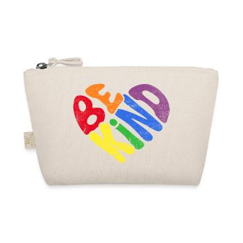 Be Child Rainbow LGBT Heart Love - Organic Pouch - nature - Front