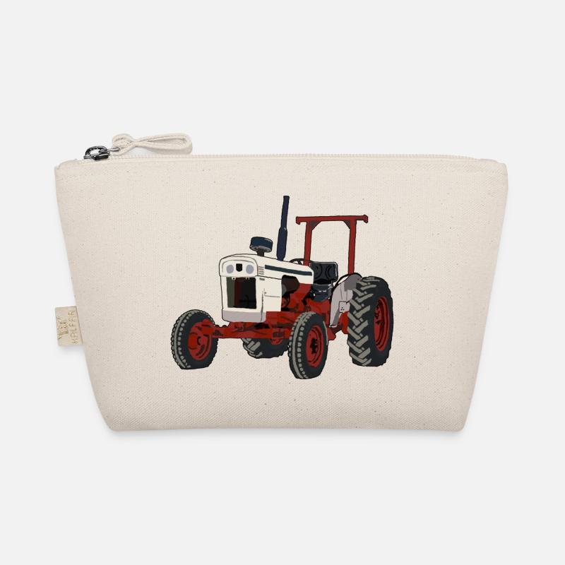 Weisser Traktor Bio-Täschchen