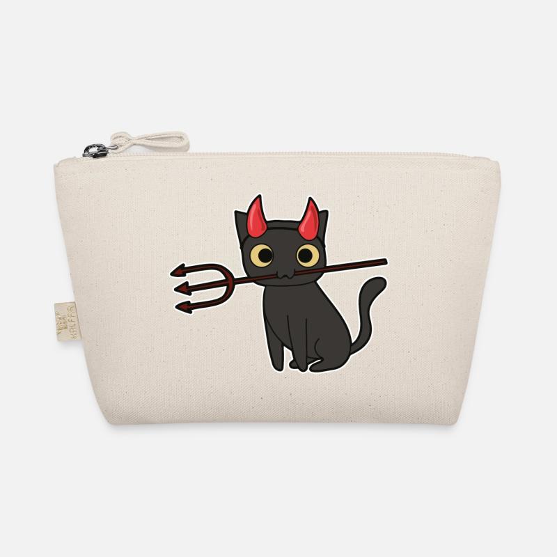 Cat Devil Halloween Organic Pouch