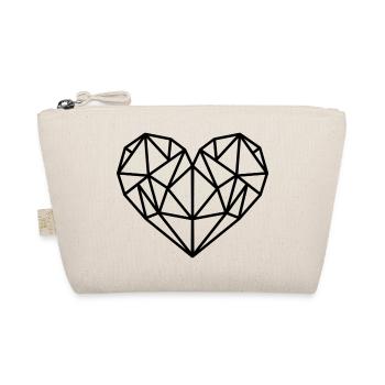 Geometric Heart Black - Bio-Täschchen - Natur - Vorne