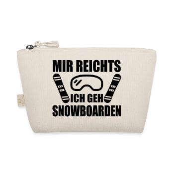 Snowboard Snowboarder - Bio-Täschchen - Natur - Vorne