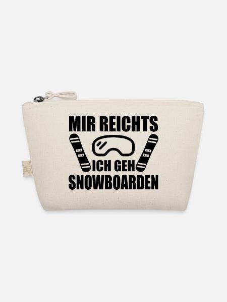 Snowboard Snowboarder - Bio-Täschchen - Natur - Vorne