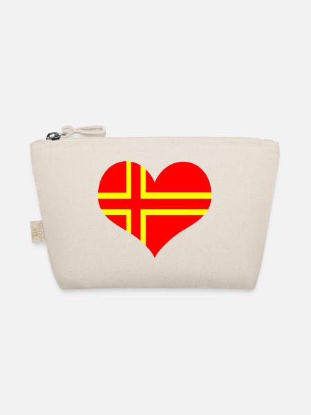 heart Norman flag - Organic Pouch - nature