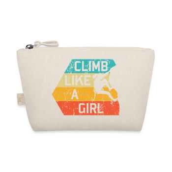 Climb Like A Girl Retro Felsklettern Bergsteiger - Bio-Täschchen - Natur - Vorne