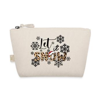Let it snow! Weihnachten mit Leopard Design - Bio-Täschchen - Natur - Vorne