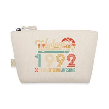 Vintage 1992 Anniversary 30 years to be Awesome - Organic Pouch - nature - Front