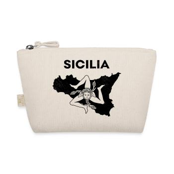Sicilia Map Palermo Italian Coat of Arms Sicily - Organic Pouch - nature - Front
