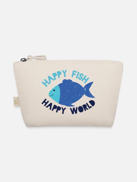 Happy Fish happy world - Organic Pouch - nature - Front