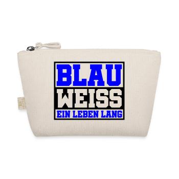 Blau Weiss ein Leben Lang | Farben änderbar - Bio-Täschchen - Natur - Vorne