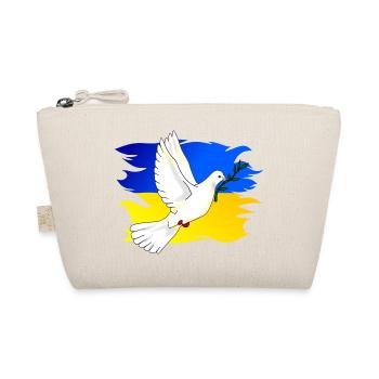 Ukraine flag in national colors and dove of peace - Organic Pouch - nature - Front