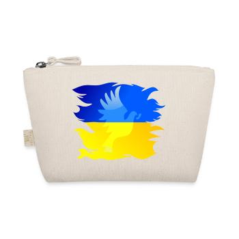 Ukraine flag with dove of peace - Organic Pouch - nature - Front