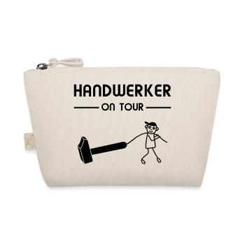 Handwerker On Tour - Mann Hammer Bauen - Bio-Täschchen - Natur - Vorne