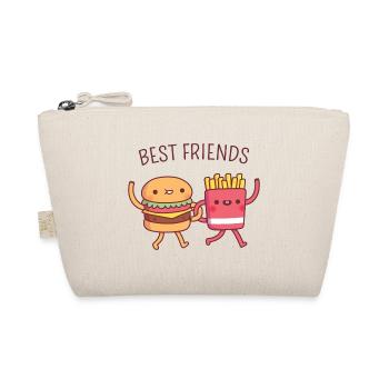 Cute Burger and Fries, Best Friends - Organic Pouch - nature - Front