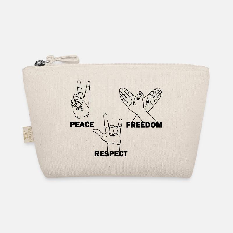 Paix liberté respect gestes de la main avec texte Trousse biologique