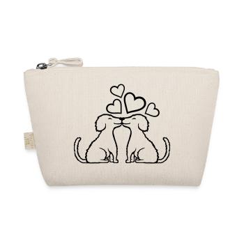 Kissing dogs in love Couple - Organic Pouch - nature - Front