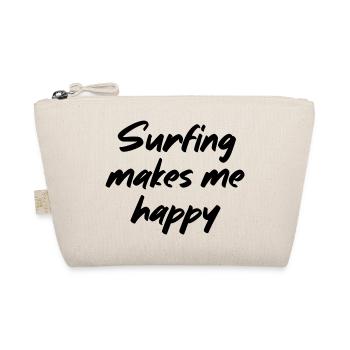 Surfing makes me happy - Bio-Täschchen - Natur - Vorne