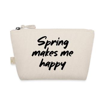 Spring makes me happy - Bio-Täschchen - Natur - Vorne
