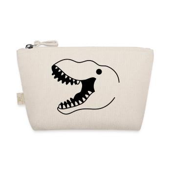 t-rex wide open mouth head only - Organic Pouch - nature - Front