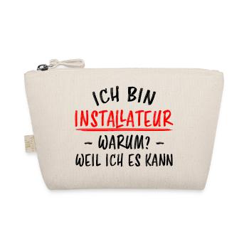 Installateur Job Lustiger Spruch Heizung Geschenk - Bio-Täschchen - Natur - Vorne