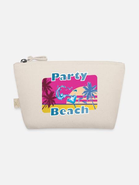 Cool party shirt summer beach vacation gift - Organic Pouch - nature - Front