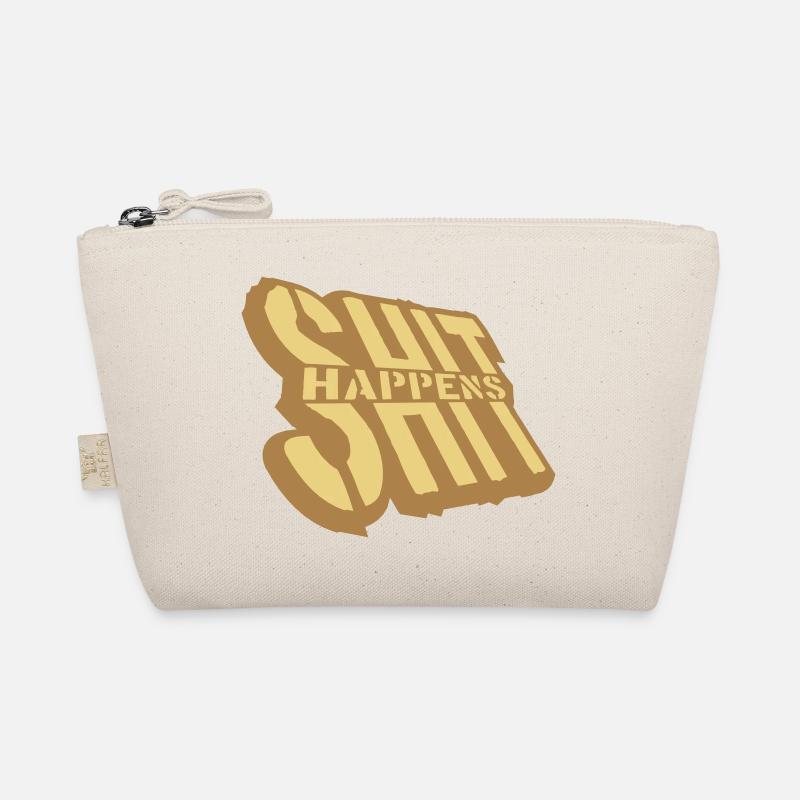 Unglück Spruch Shit happens Bio-Täschchen