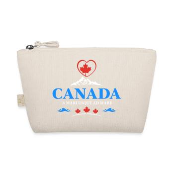 Canada Vancouver Montreal Toronto Maple Leaf Heart - Organic Pouch - nature - Front