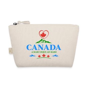 Canada Vancouver Montreal Toronto Maple Leaf Heart - Organic Pouch - nature - Front