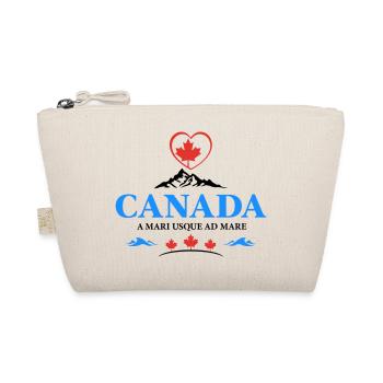 Canada Vancouver Montreal Toronto Maple Leaf Heart - Organic Pouch - nature - Front