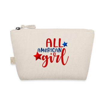 all american girl 4th Of July America - Organic Pouch - nature - Front