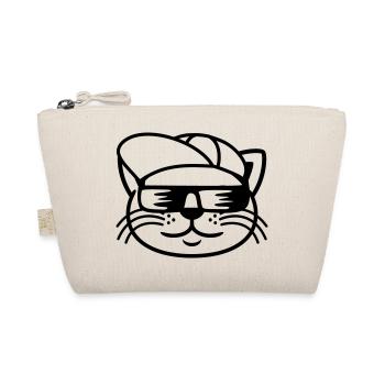 Cool Sonnenbrille Katze Gesicht - Bio-Täschchen - Natur - Vorne