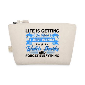Shark Shark Lover Shark Gift - Organic Pouch - nature - Front