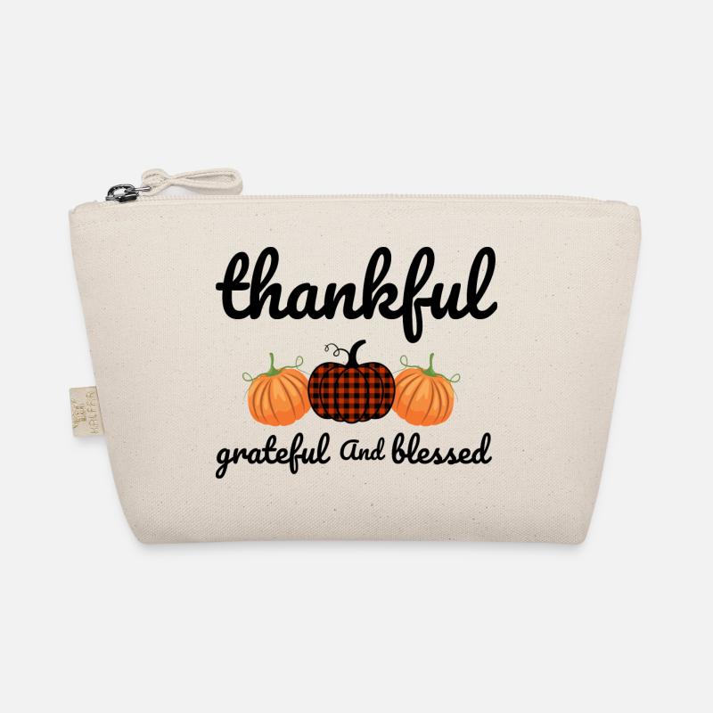 Thankful Grateful And Blessed Organic Pouch