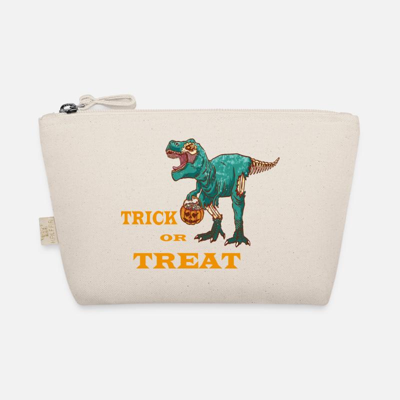 Halloween T-Rex Trick or Treat - Bio-Täschchen - Natur