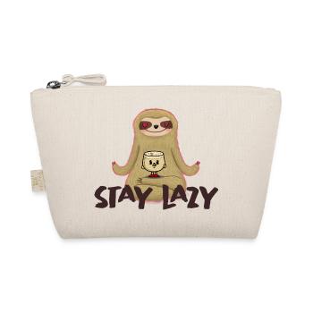 Stay Lazy - Sloth - Organic Pouch - nature - Front