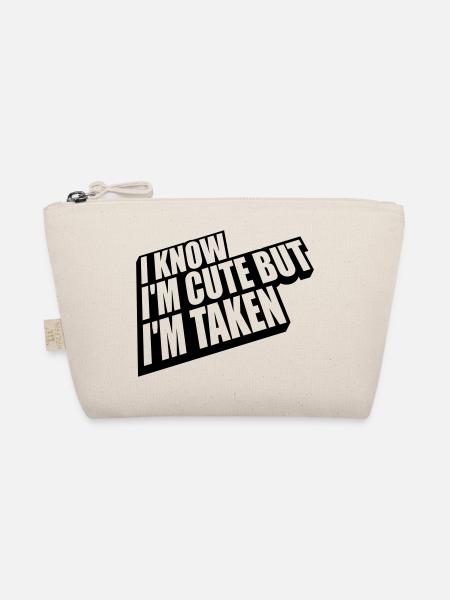 cute but taken quote - Organic Pouch - nature - Front