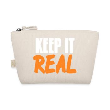 Keep It Real Cool Retro Hip Hop Designs T-Shirt - Organic Pouch - nature - Front