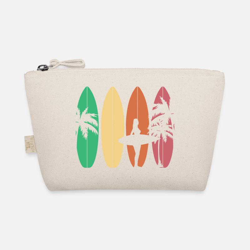 Surfing Surfboard Surfer Geschenksidee Bio-Täschchen