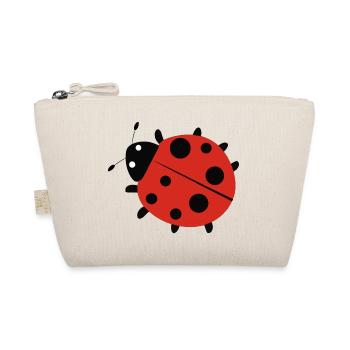 Marienkäfer Glück Glücksbringer Geschenk - Bio-Täschchen - Natur - Vorne