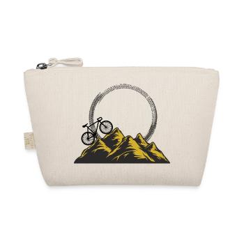 Golden Mountain Range Night View Bicycle - Organic Pouch - nature - Front