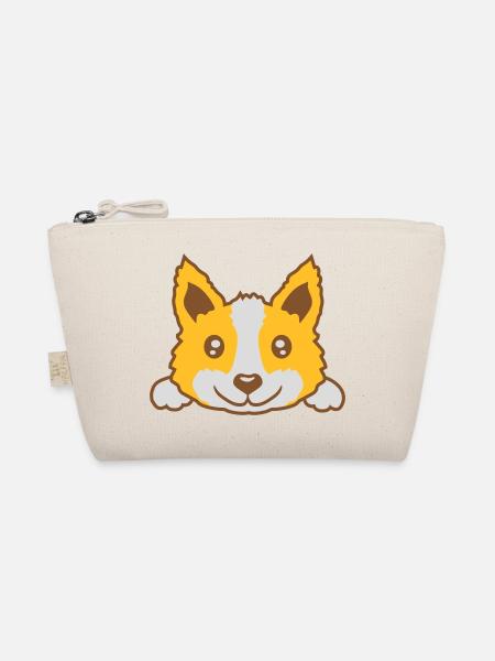 Mignon petit chien design - Trousse biologique - nature - Devant
