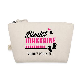 Bientôt marraine veuillez patienter - Trousse biologique - nature - Devant