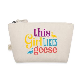 Girl Likes Geese Bird Wildlife Cute Goose - Organic Pouch - nature - Front