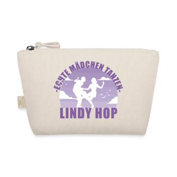 Echte Mädchen tanzen Lindy Hop Geschenk - Bio-Täschchen - Natur - Vorne