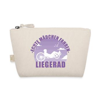 Fahrrad Liegerad Mädchen Sport Radsport Geschenk - Bio-Täschchen - Natur - Vorne