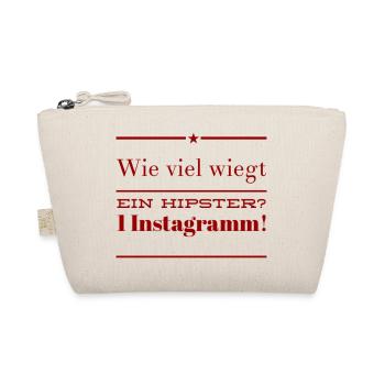 Wie viel wiegt ein Hipster? 1 Instagramm! NEU NEW - Bio-Täschchen - Natur - Vorne